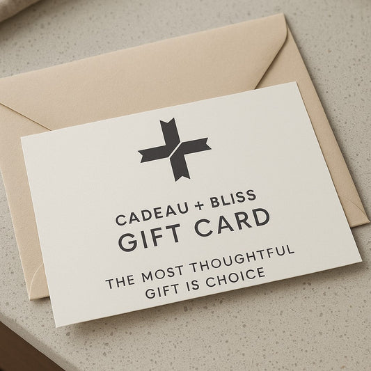 Gift card with envelope on a neutral surface